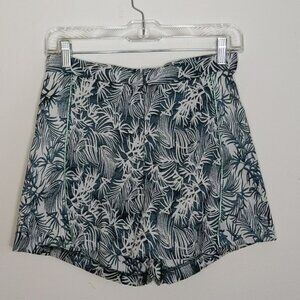 Zac by Zac Posen Tropical Blue Metallic Shorts
